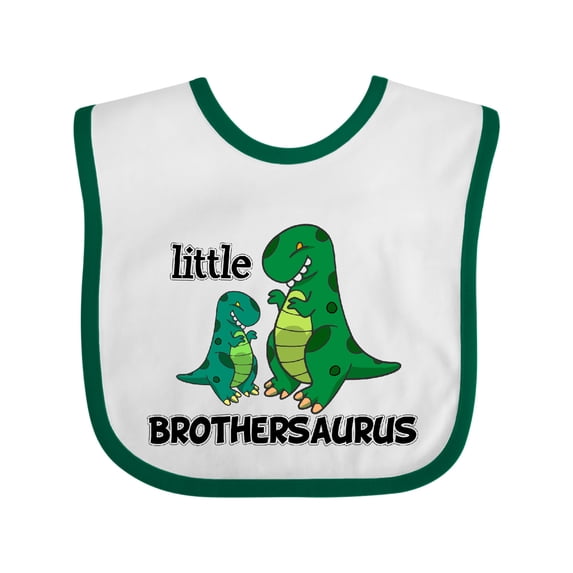 Inktastic Little Brothersaurus Boys Baby Bib