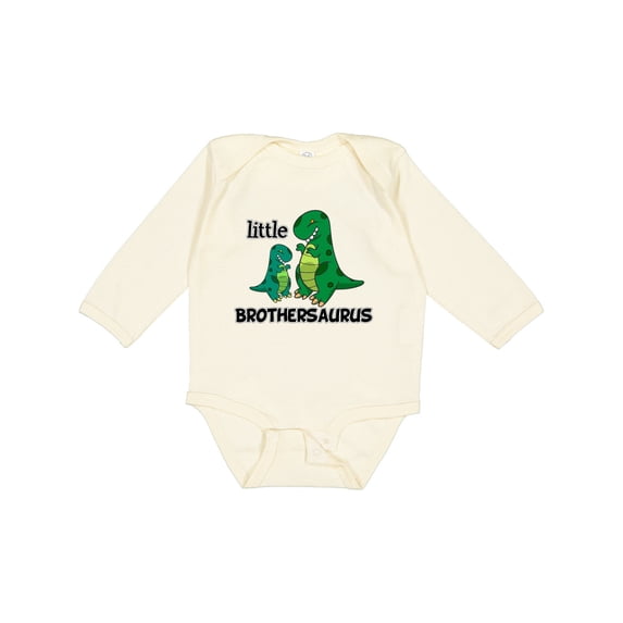 Inktastic Little Brothersaurus Boys Long Sleeve Baby Bodysuit