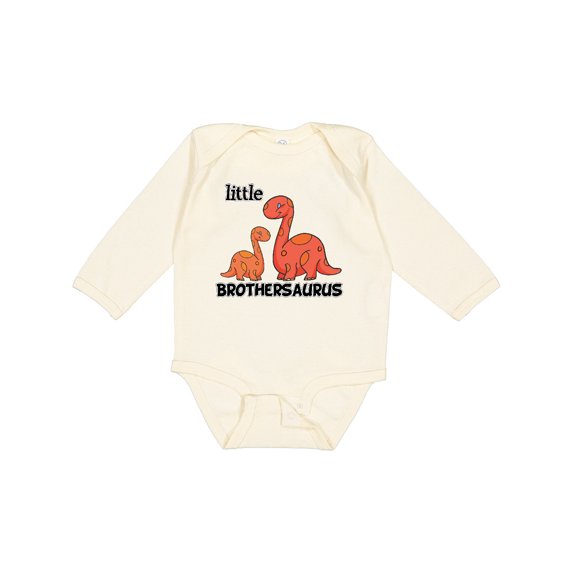 Inktastic Little Brothersaurus Boys Long Sleeve Baby Bodysuit