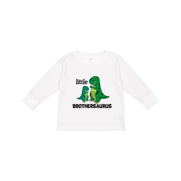 Inktastic Little Brothersaurus Boys Long Sleeve Toddler T-Shirt