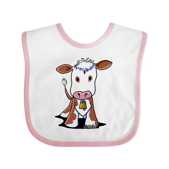 Inktastic Little Brown Cow Boys or Girls Baby Bib