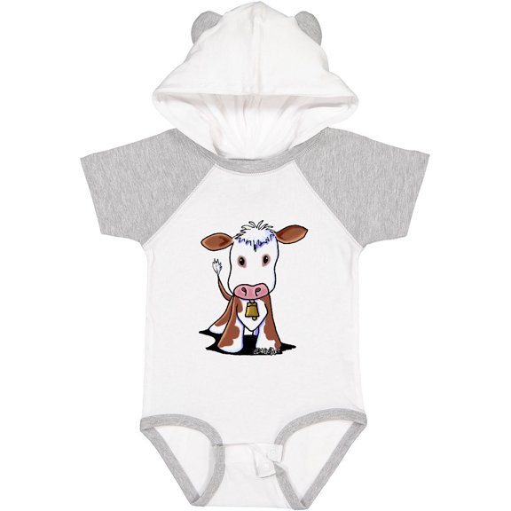 Inktastic Little Brown Cow Boys or Girls Baby Bodysuit