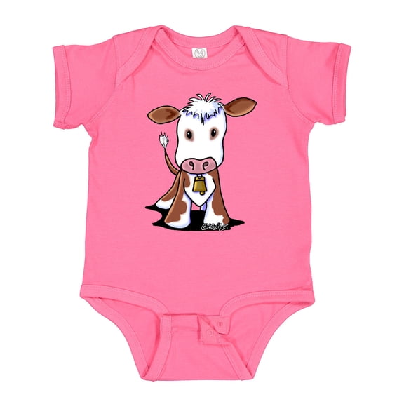 Inktastic Little Brown Cow Boys or Girls Baby Bodysuit