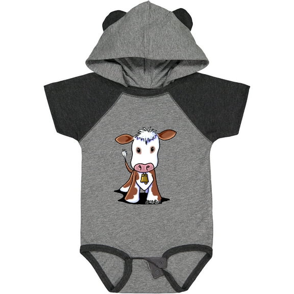 Inktastic Little Brown Cow Boys or Girls Baby Bodysuit