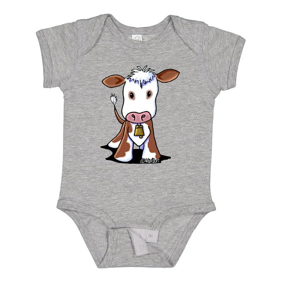 Inktastic Little Brown Cow Boys or Girls Baby Bodysuit