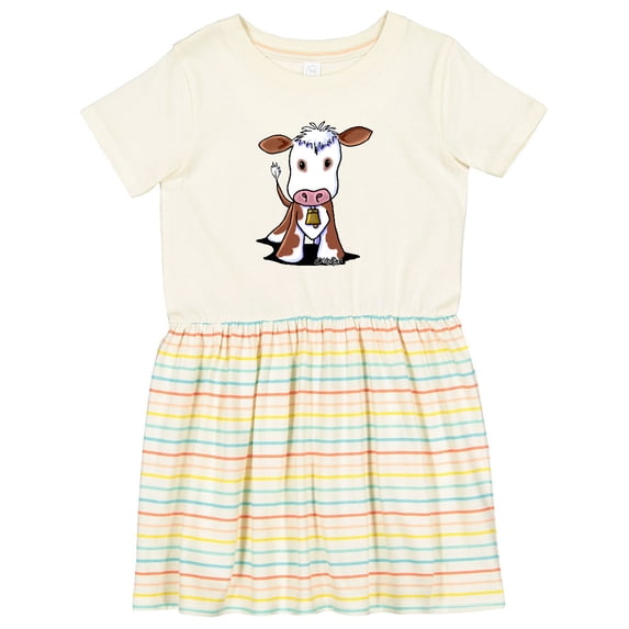 Inktastic Little Brown Cow Girls Toddler Dress