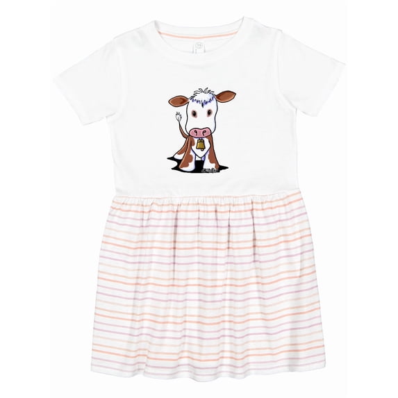 Inktastic Little Brown Cow Girls Toddler Dress