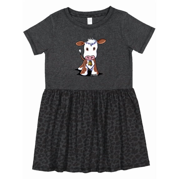 Inktastic Little Brown Cow Girls Toddler Dress