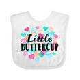 thumbnail image 1 of Inktastic Little Buttercup Hearts Boys or Girls Baby Bib, 1 of 4