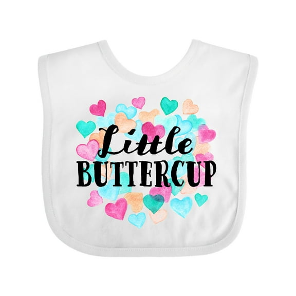 Inktastic Little Buttercup Hearts Boys or Girls Baby Bib