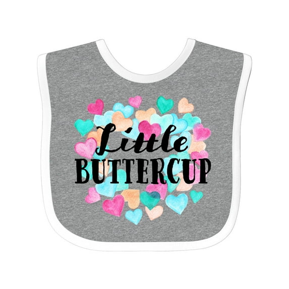 Inktastic Little Buttercup Hearts Boys or Girls Baby Bib