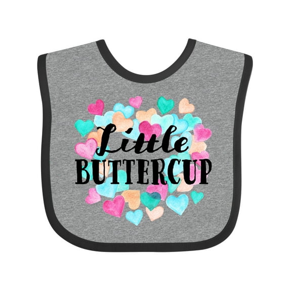 Inktastic Little Buttercup Hearts Boys or Girls Baby Bib