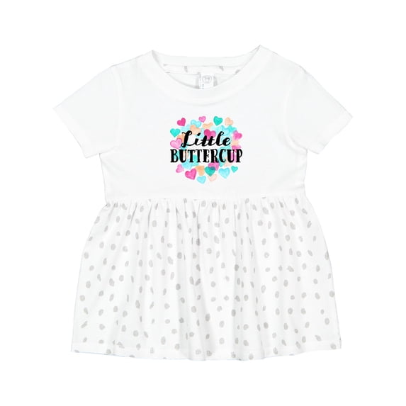 Inktastic Little Buttercup Hearts Girls Baby Dress