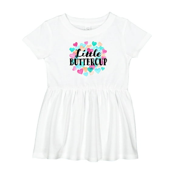 Inktastic Little Buttercup Hearts Girls Baby Dress