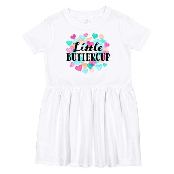 Inktastic Little Buttercup Hearts Girls Toddler Dress