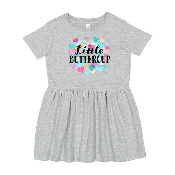 Inktastic Little Buttercup Hearts Girls Toddler Dress