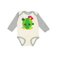 thumbnail image 1 of Inktastic Little Cactus, Cactus With Flowers, Smiling Cactus Girls Long Sleeve Baby Bodysuit, 1 of 5