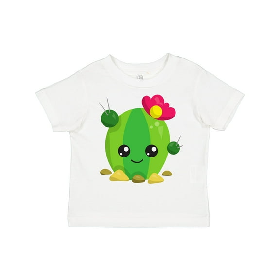 Inktastic Little Cactus, Cactus With Flowers, Smiling Cactus Girls Toddler T-Shirt