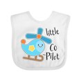 thumbnail image 1 of Inktastic Little Co-Pilot- Cute Helicopter Boys or Girls Baby Bib, 1 of 4