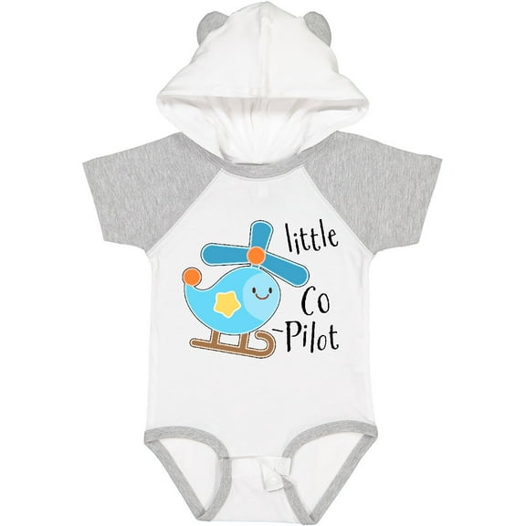 Inktastic Little Co-pilot Cute Helicopter Boys or Girls Baby Bodysuit