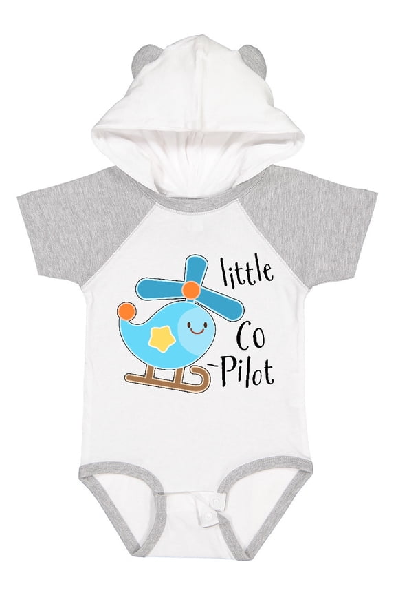 Little Co-pilot Cute Helicopter Boys or Girls Baby Bodysuit