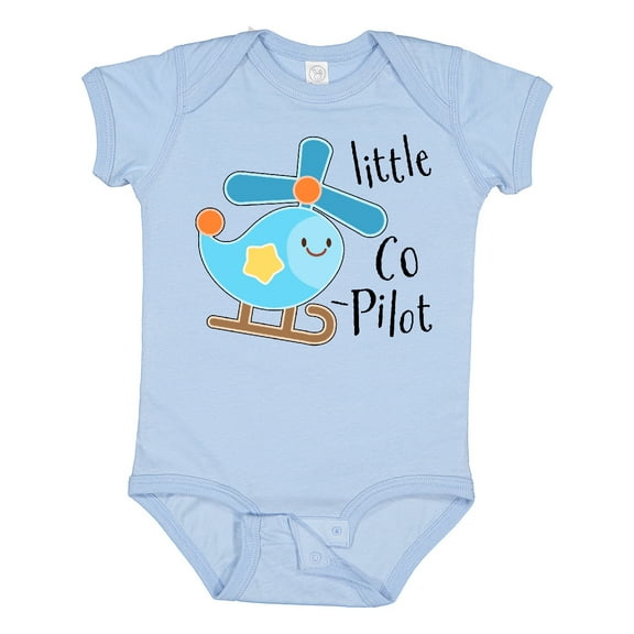 Inktastic Little Co-pilot Cute Helicopter Boys or Girls Baby Bodysuit
