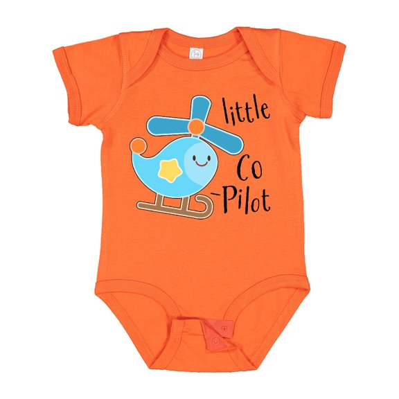 Inktastic Little Co-pilot Cute Helicopter Boys or Girls Baby Bodysuit