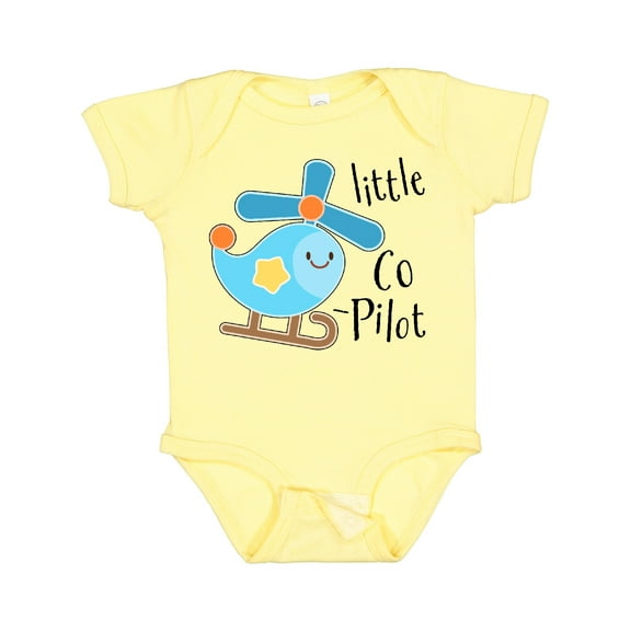 Inktastic Little Co-pilot Cute Helicopter Boys or Girls Baby Bodysuit