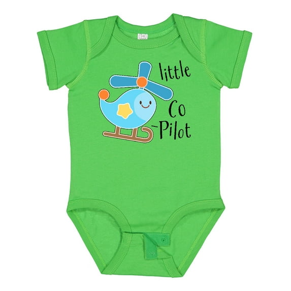 Inktastic Little Co-pilot Cute Helicopter Boys or Girls Baby Bodysuit
