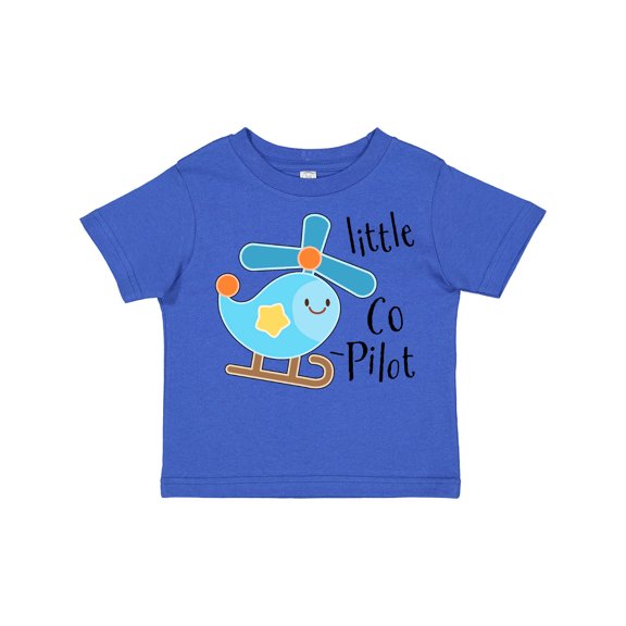 Inktastic Little Co-pilot Cute Helicopter Boys or Girls Toddler T-Shirt