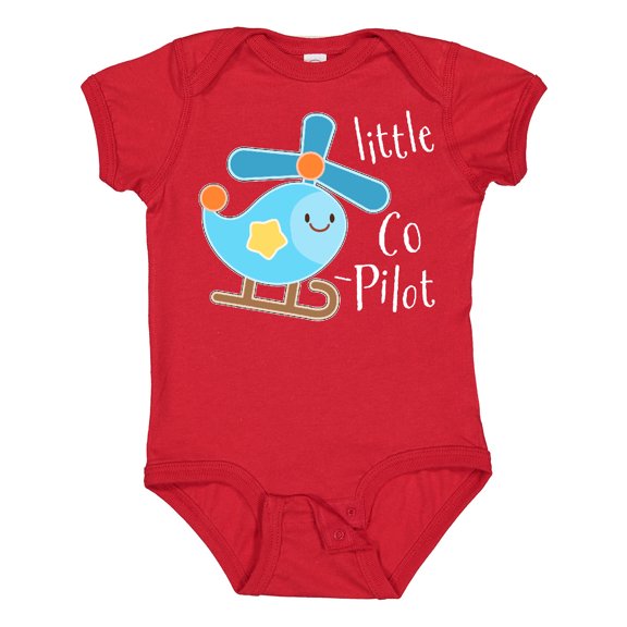 Inktastic Little Co-pilot Cute Helicopter Boys or Girls Baby Bodysuit