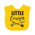 thumbnail image 1 of Inktastic Little Cousin with Arrows Boys or Girls Baby Bib, 1 of 4