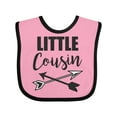 thumbnail image 1 of Inktastic Little Cousin with Arrows Boys or Girls Baby Bib, 1 of 4