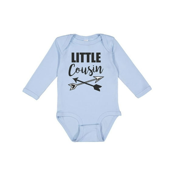 Inktastic Little Cousin with Arrows Boys or Girls Long Sleeve Baby Bodysuit