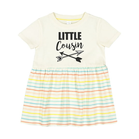 Inktastic Little Cousin with Arrows Girls Baby Dress