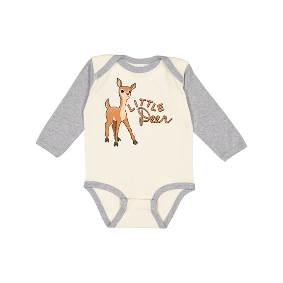Inktastic Little Deer Boys or Girls Long Sleeve Baby Bodysuit
