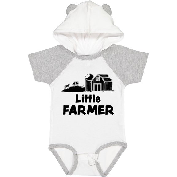 Inktastic Little Farmer Barn, Silo and Cows Boys or Girls Baby Bodysuit