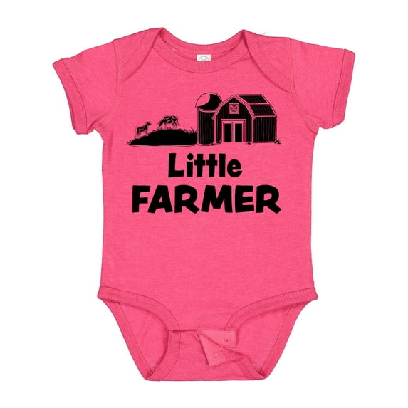 Inktastic Little Farmer Barn, Silo and Cows Boys or Girls Baby Bodysuit
