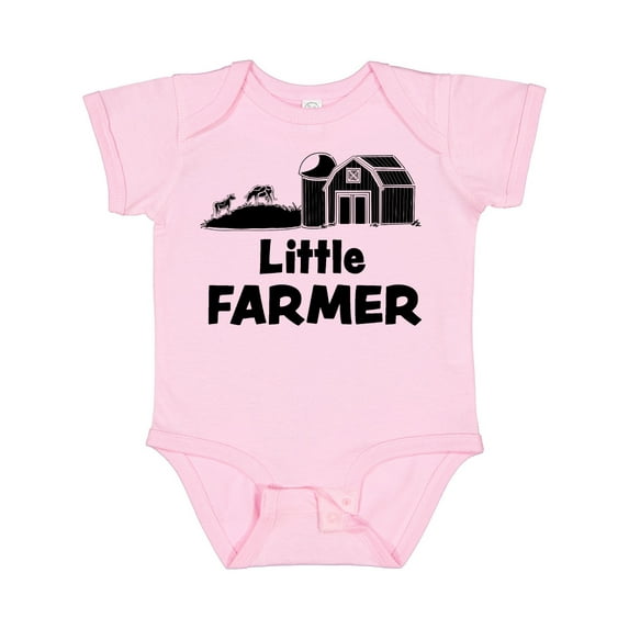 Inktastic Little Farmer Barn, Silo and Cows Boys or Girls Baby Bodysuit