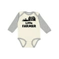 thumbnail image 1 of Inktastic Little Farmer Barn, Silo and Cows Boys or Girls Long Sleeve Baby Bodysuit, 1 of 5