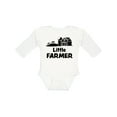 thumbnail image 1 of Inktastic Little Farmer Barn, Silo and Cows Boys or Girls Long Sleeve Baby Bodysuit, 1 of 5