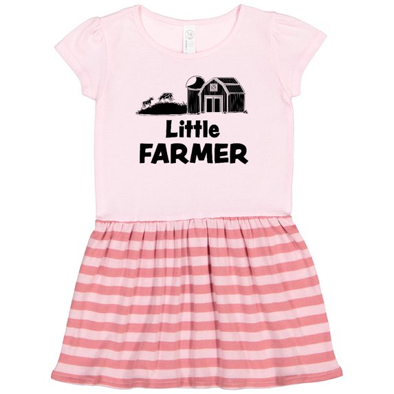 Inktastic Little Farmer Barn, Silo and Cows Gift Toddler Girl Dress