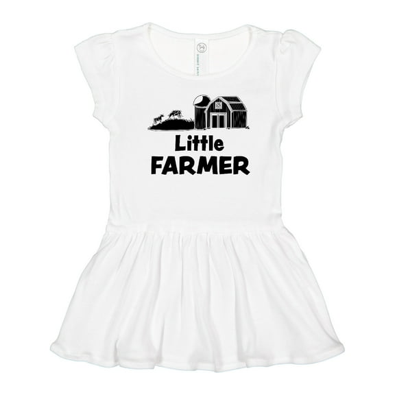 Inktastic Little Farmer Barn, Silo and Cows Girls Toddler Dress