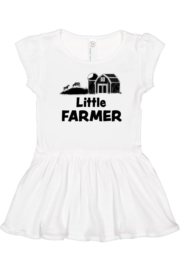 Little Farmer Barn, Silo and Cows Girls Toddler Dress