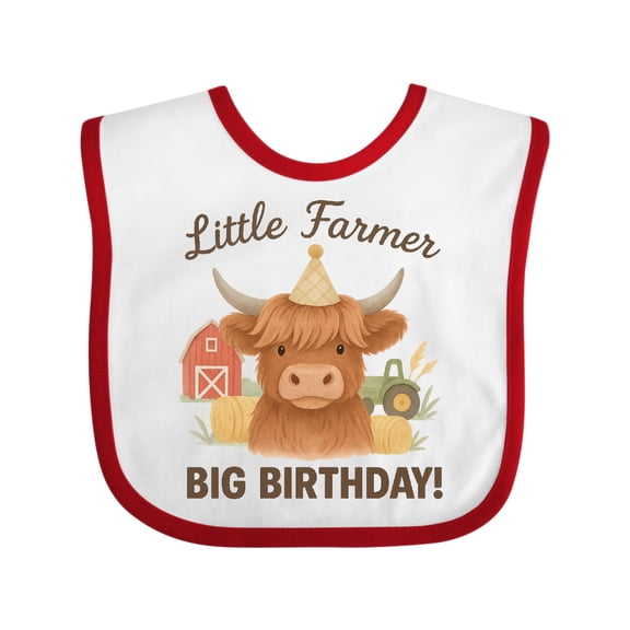 Inktastic Little Farmer Birthday Boys or Girls Baby Bib