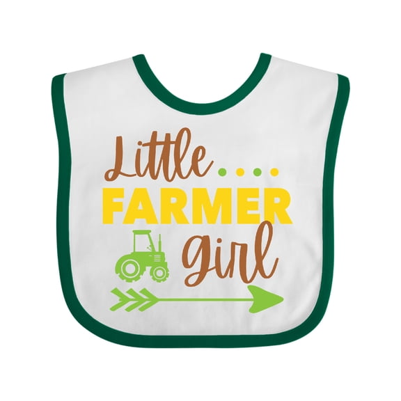 Inktastic Little Farmer Girl Girls Baby Bib