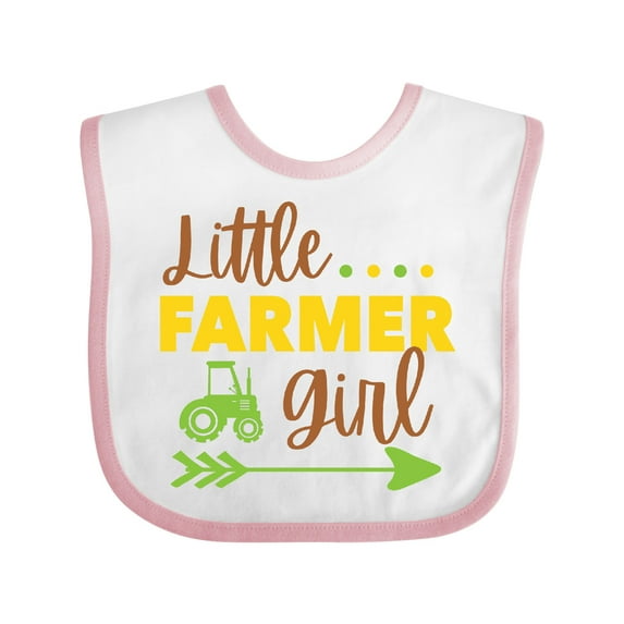 Inktastic Little Farmer Girl Girls Baby Bib