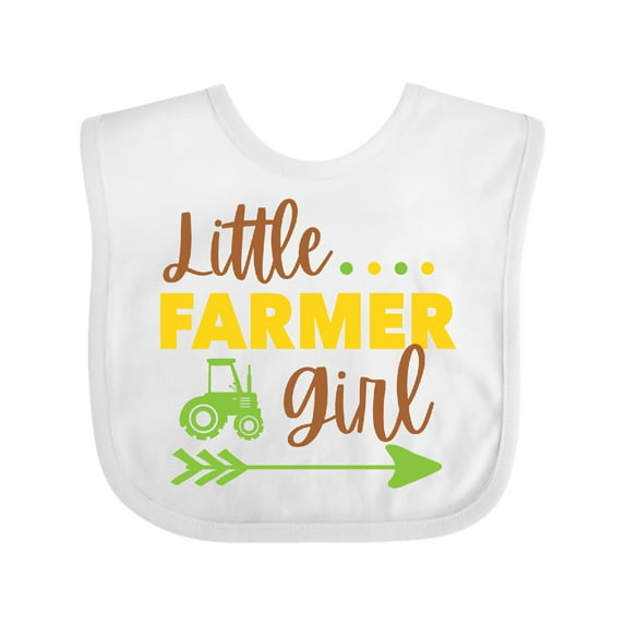 Inktastic Little Farmer Girl Girls Baby Bib