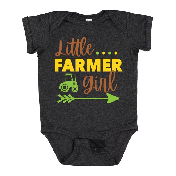 Inktastic Little Farmer Girl Girls Baby Bodysuit