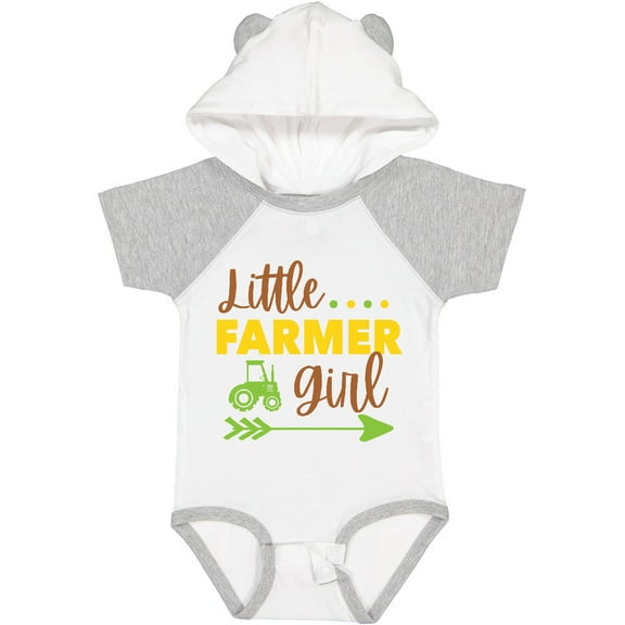 Inktastic Little Farmer Girl Girls Baby Bodysuit